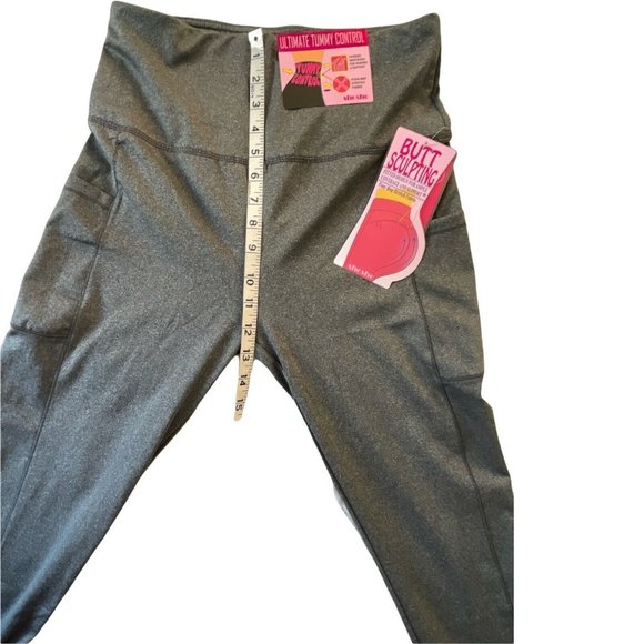 ShoSho Womens High Waist Tummy Control Butt Sculpting Leggings Grey Size L - Picture 8 of 12